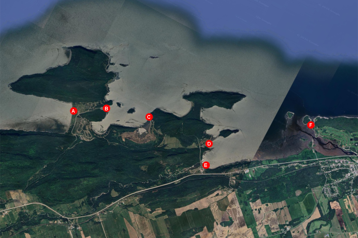 Carte du secteur parc du Bic